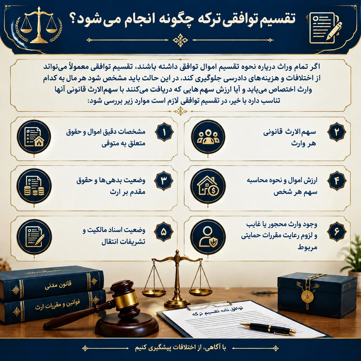 تقسیم ترکه و فروش اموال موروثی