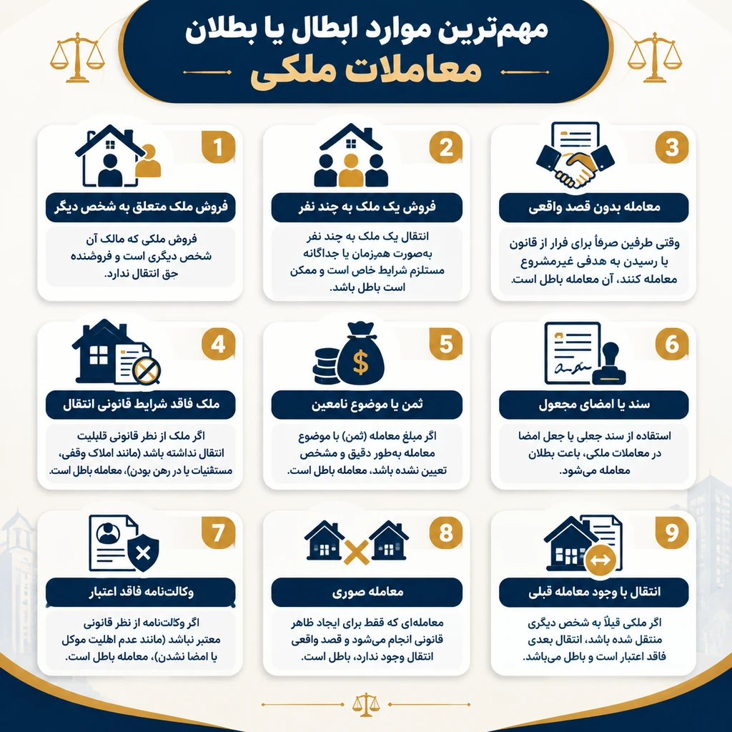 وکیل ابطال و بطلان معاملات ملکی