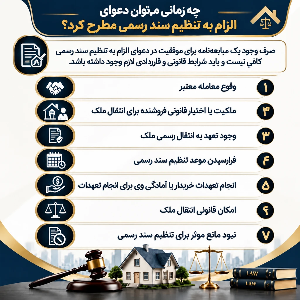 وکیل الزام به تنظیم سند رسمی