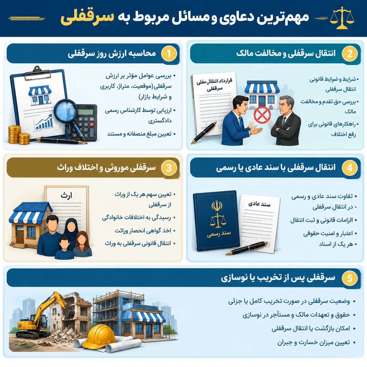 وکیل سرقفلی و حق کسب و پیشه و دعاوی املاک تجاری